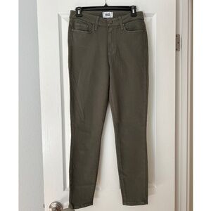 Paige Hoxton Ankle Mid Rise Jeans in Seaweed Green (olive)  28